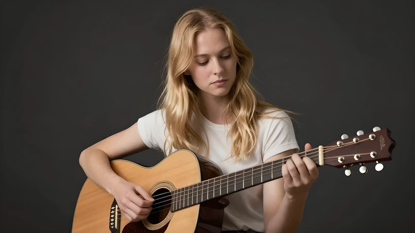 Incorporating Music Theory and Ear Training - Blonde Woman Playing Acoustic Guitar