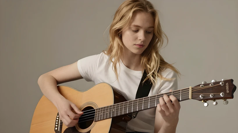 Utilizing Effective Practice Techinques - Blonde Girl Playing Acoustic Guitar
